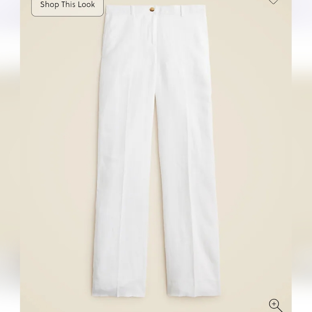 J. Crew White Wide Leg Pants